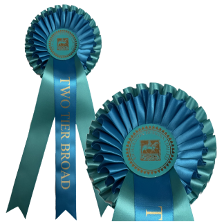 Two Tier Broad Pleat Rosettes