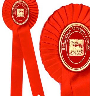 Single Oval Wide Pleat Rosette